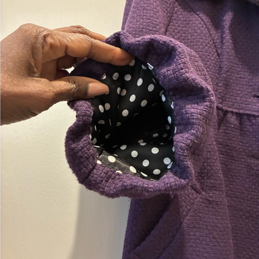 Purple Ruffled Coat - Picture 6 of 7